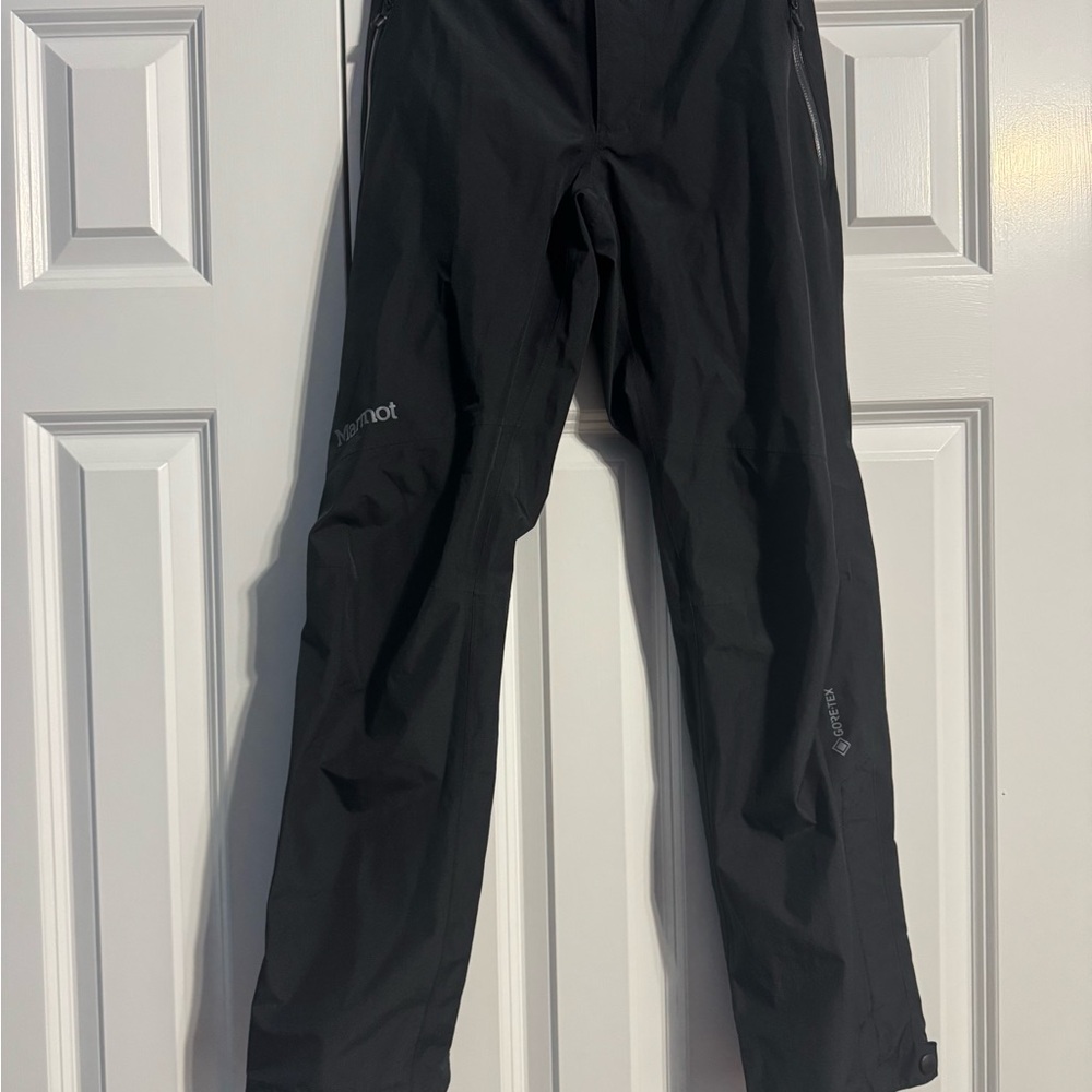 Marmot Women Black Waterproof Gore-Tex Rain Pants